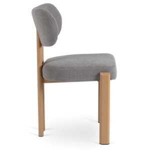 SCAUN DINING, ARTIM MEBLE, REALIZAT DIN METAL SI TEXTIL BOUCLE, CULOARE STEJAR/GRI, STIL MODERN - Img 3