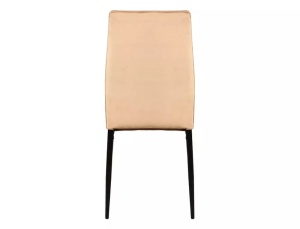 SCAUN DINING ATOM, BEJ BLUVEL 28/NEGRU MAT, TAPITERIE DIN CATIFEA SI PICIOARE DIN METAL, STIL MODERN - Img 3