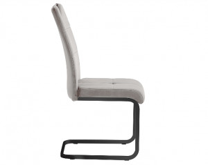 SCAUN DINING AXO, GRI BLUVEL 14/NEGRU MAT, TAPITERIE DIN CATIFEA SI PICIOARE DIN METAL, STIL MODERN - Img 3