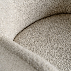SCAUN DINING BESNE, BEJ, REF. 35239, PRELUCRAT MANUAL, CONFECTIONAT DIN METAL SI TEXTIL, STIL MODERN - Img 6