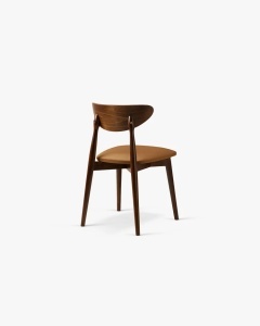 SCAUN DINING/BIROU LEON, CAMEL, TAPITAT CU TAPITERIE DIN TEXTIL CATIFEA MAGIC VELVET SI LEMN MASIV, MICADONI - Img 3
