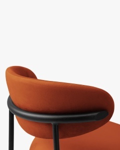 SCAUN DINING/BIROU NINA, AUBERGINE, TAPITAT CU TAPITERIE DIN TEXTIL MAGIC VELVET SI METAL, MICADONI - Img 4