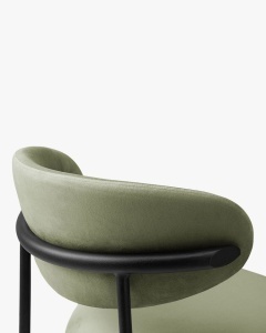 SCAUN DINING/BIROU NINA, VERDE, TAPITAT CU TAPITERIE DIN TEXTIL MAGIC VELVET SI METAL, MICADONI - Img 4