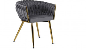 SCAUN DINING, CAPRI, DIN CATIFEA GRI SI SUPORT METALIC, ARTIM GROUP COLLECTION - Img 3