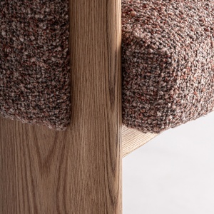 SCAUN DINING CLUNY, DIN LEMN DE STEJAR SI TEXTIL MARO, DESIGN CONTEMPORAN, VICAL HOME - Img 6