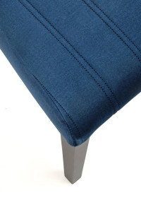 SCAUN DINING DIEGO 2, ALBASTRU MONOLITH 77/NEGRU, CU TAPITERIE DIN CATIFEA SI PICIOARE DIN LEMN MASIV, STIL CLASIC - Img 4