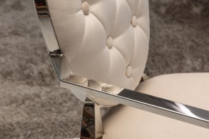 SCAUN DINING, DIN METAL SI CATIFEA BEJ, DESIGN BAROC, ARTIM GROUP SELECTION - Img 5