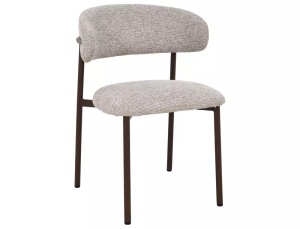SCAUN DINING, ELTON II, CULOARE BEJ 253/NUC, TAPITERIE DIN TEXTIL SI METAL, STIL MODERN