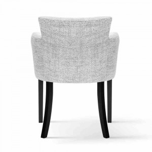 SCAUN DINING FARO,CU BRATE, GRI/NEGRU, TAPITERIE DIN STOFA SI PICIOARE DIN LEMN, STIL MODERN - Img 4