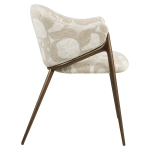 SCAUN DINING, GWEN, REALIZAT DIN METAL, FURNIR LEMN SI TEXTIL, CULOARE NATUR/ALAMA, DESIGN DEOSEBIT, RICHMOND INTERIORS - Img 2