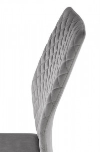 SCAUN DINING K444, GRI/NEGRU, CU TAPITERIE DIN CATIFEA SI PICIOARE DIN METAL, STIL MODERN - Img 7