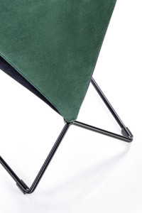SCAUN DINING K485, VERDE INCHIS/NEGRU, CU TAPITERIE DIN CATIFEA SI PICIOARE DIN METAL, STIL MODERN - Img 7