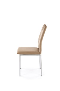 SCAUN DINING K578, BEJ 11/CROM, TAPITERIE DIN CATIFEA SI PICIOARE DIN METAL, STIL MODERN - Img 3