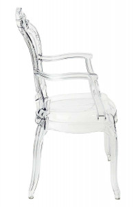 SCAUN DINING KING ARM, TRANSPARENT, DIN POLICARBONAT, STIL MODERN - Img 3