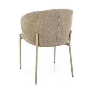 SCAUN DINING KIOTO , BEJ 253/NUC, TAPITERIE DIN TEXTIL SI PICIOARE DIN METAL, STIL MODERN - Img 4