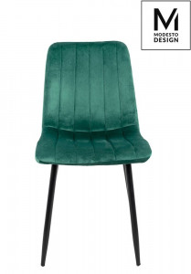 SCAUN DINING, LARA, VERDE INCHIS/NEGRU, CU TAPITERIE DIN CATIFEA - Img 2