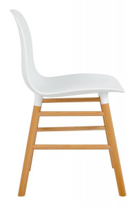 SCAUN DINING, NATURAL/ALB, DIN POLIPROPILENA SI LEMN DE FAG, IKAR, STIL MODERN - Img 2
