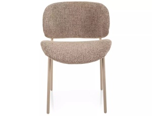 SCAUN DINING NOELLE BEJ INCHIS 33/CASMIR, TAPITERIE DIN TEXTIL SI PICIOARE DIN METAL, STIL MODERN
