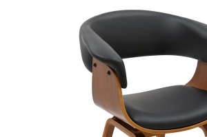 SCAUN DINING, ORGANIC, PIELE ECO SI FURNIR DE NUC, CULOARE NEGRU/NATUR, ARTIM GROUP SELECTION - Img 5