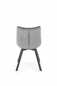 SCAUN DINING PIVOTANT K520, GRI/NEGRU, TAPITERIE DIN CATIFEA SI PICIOARE DIN METAL , STIL MODERN - Img 5