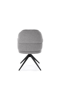 SCAUN DINING PIVOTANT K570, GRI/NEGRU, TAPITERIE DIN STOFA SI PICIOARE DIN METAL, STIL MODERN - Img 4