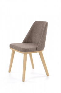 SCAUN DINING PUEBLO STEJAR AURIU/BEJ/GRI KRETA13 STIL MODERN HALMAR - Img 1