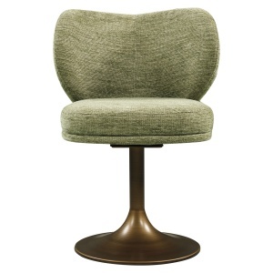 SCAUN DINING ROTATIV AMELY, DIN METAL SI TEXTIL, DE CULOARE CUPRU/FISTIC, RICHMOND INTERIORS - Img 4