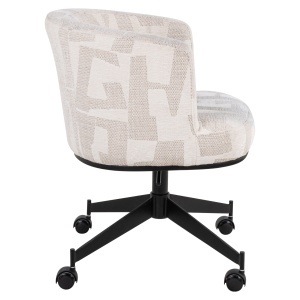 SCAUN DINING ROTATIV CU ROTI, ROCHENNE, REALIZAT DIN METAL, LEMN DE FAG SI TEXTIL, CULOARE BEJ, DESIGN DEOSEBIT, RICHMOND INTERIORS - Img 11