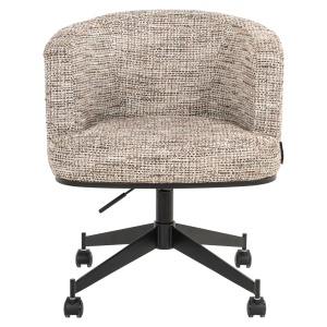 SCAUN DINING ROTATIV ROCHENNE, REALIZAT DIN METAL, LEMN DE FAG SI TEXTIL, CULOARE CREM/MARO, DESIGN DEOSEBIT, RICHMOND INTERIORS - Img 13