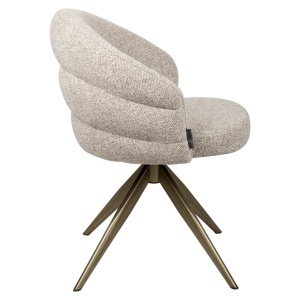 SCAUN DINING ROTATIV ZENDAYA, REALIZAT DIN METAL, LEMN DE FAG SI TEXTIL IGNIFUG, CULOARE MARO, DESIGN DEOSEBIT, RICHMOND INTERIORS - Img 2
