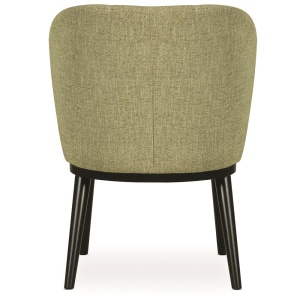 SCAUN DINING SHELLY PRO SUPREME, CONFECTIONAT DIN LEMN, SPUMA, ARCURI SI TEXTIL, KAKI/NEGRU, STIL MODERN - Img 4