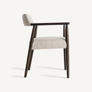SCAUN DINING STAPLE, DIN LEMN DE FRASIN SI TEXTIL GRI, DESIGN CONTEMPORAN, VICAL HOME - Img 3