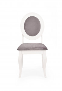 SCAUN DINING STIL BAROCK, GRI/ALB, CU TAPITERIE DIN STOFA FINA SI PICIOARE DIN LEMN MASIV, STIL CLASIC - Img 7