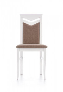 SCAUN DINING STIL CITRONE, BEJ INARI 23/ALB, TAPITERIE DIN STOFA SI PICIOARE DIN LEMN MASIV DE FAG, STIL MODERN - Img 4