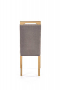 SCAUN DINING STIL CLARION, GRI RIVIERA 91/STEJAR, CU TAPITERIE DIN STOFA FINA SI PICIOARE DIN LEMN MASIV, STIL CLASIC - Img 2
