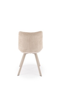 SCAUN DINING STIL K332, BEJ 28/CASMIR, CU TAPITERIE DIN TEXTIL SI PICIOARE DIN METAL, STIL MODERN - Img 6