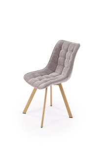 SCAUN DINING STIL K332, GRI 07/STEJAR, CU TAPITERIE DIN TEXTIL SI PICIOARE DIN METAL, STIL MODERN - Img 5