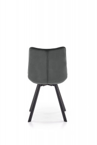 SCAUN DINING STIL K332, GRI INCHIS/NEGRU, CU TAPITERIE DIN CATIFEA SI PICIOARE DIN METAL, STIL MODERN - Img 2