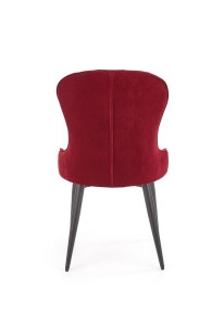 SCAUN DINING STIL K366, BORDO/NEGRU, CU TAPITERIE DIN CATIFEA SI PICIOARE DIN METAL, STIL MODERN - Img 8