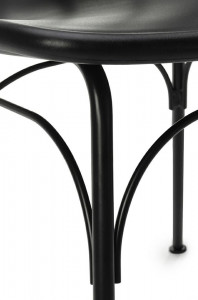 SCAUN DINING/TERASA CASTERIA, NEGRU, DIN POLIPROPILENA SI METAL, STIL MODERN - Img 7