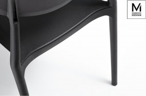 SCAUN DINING/TERASA FLEX, NEGRU, DIN POLIPROPILENA, STIL MODERN - Img 4