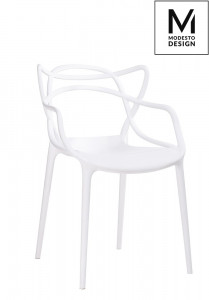 SCAUN DINING/TERASA HILO, ALB, DIN POLIPROPILENA, STIL MODERN - Img 1