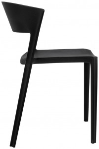 SCAUN DINING/TERASA JASPER, NEGRU, DIN POLIPROPILENA, STIL MODERN - Img 2