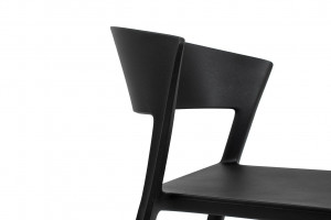 SCAUN DINING/TERASA JASPER, NEGRU, DIN POLIPROPILENA, STIL MODERN - Img 7