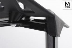 SCAUN DINING/TERASA SPLIT MAT, NEGRU, DIN METAL SI POLIPROPILENA, STIL MODERN - Img 3