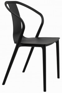 SCAUN DINING/TERASA VINCENT, NEGRU, DIN POLIPROPILENA, STIL MODERN