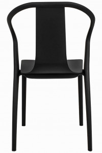 SCAUN DINING/TERASA VINCENT, NEGRU, DIN POLIPROPILENA, STIL MODERN - Img 4