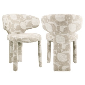 SCAUN DINING, VIOLA, REALIZAT DIN METAL, PLACAJ SI TEXTIL, CULOARE CREM, DESIGN DEOSEBIT, RICHMOND INTERIORS - Img 3