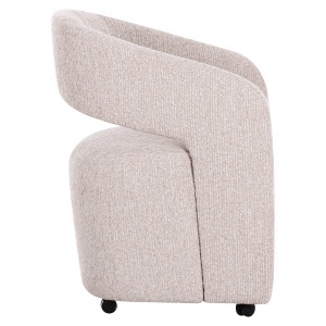SCAUN DINING VIXEN, REALIZAT DIN LEMN SI TEXTIL, CULOARE CREM, DESIGN DEOSEBIT, RICHMOND INTERIORS - Img 3
