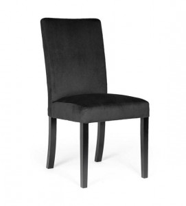 SCAUN DINING WILLFORD, NEGRU/NEGRU, TAPITERIE DIN CATIFEA SI PICIOARE DIN LEMN, STIL CLASIC, ATR